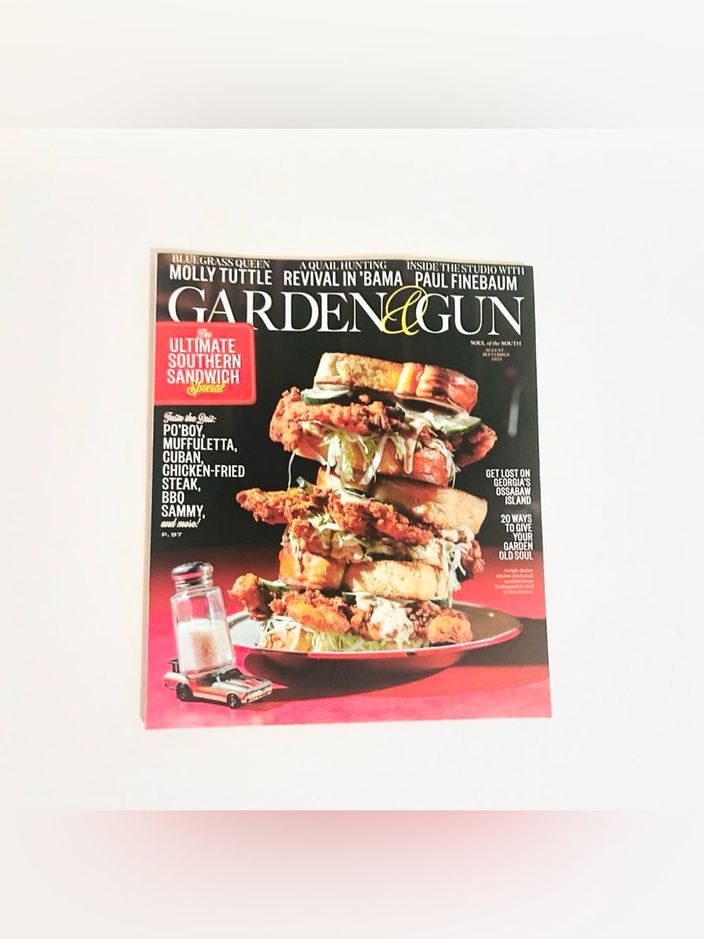 ⭐️5 For 25⭐️ Garden & Gun Magazine - August/September 2024 - Southern Sandwiches